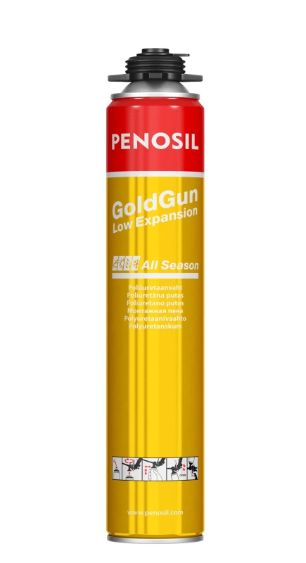 PUR pena pištoľová nízkorozťažná PENOSIL Goldgun Low Expansion 750ml