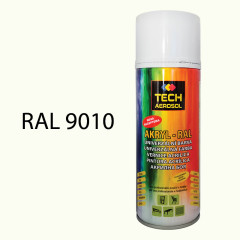 Farba v spreji akrylov TECH RAL 9010 (biela leskl) 400 ml