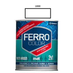 Farba na kov Ferro Color mat/1000 0,75 L (biela)