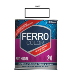 Farba na kov Ferro Color pololesk/1000 0,75 L (biela)