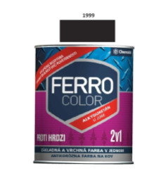 Farba na kov Ferro Color pololesk/1999 0,75 L (ierna)