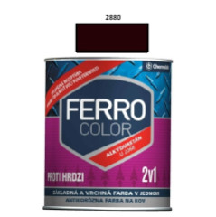 Farba na kov Ferro Color pololesk/2880 0,75 L (tmavo hned)