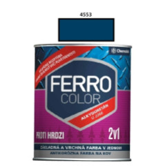 Farba na kov Ferro Color pololesk/4553 0,75 L (tmavo modr)