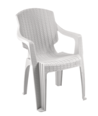 Stoli�ka z�hradn� RATAN biela 56x60x83 cm