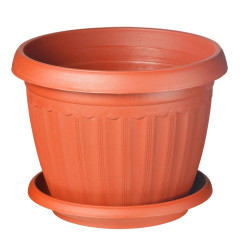 Kvetin�� s miskou 25,5 cm mix farieb