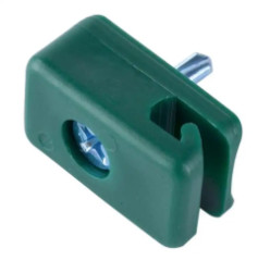 Príchytka napínacieho drôtu so skrutkou plastová zelená RAL6005 (FA004)