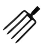 Vidly rycie bez n�sady so 4 hrotmi �ierne