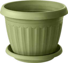 Kvetin�� kruhov� INFINITTY s miskou 18,5cm 2L zelen�