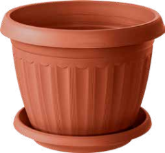 Kvetin�� kruhov� INFINITTY s miskou 28,5cm 6L terakota