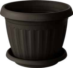Kvetin�� kruhov� INFINITTY s miskou 36cm 14,5L wenge tmavohned�