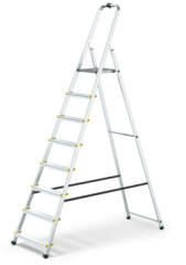 Jednostrann� hlin�kov� rebr�k 8 schodov PRO �lt� a �ierne prvky + h�k (max 150kg)