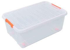Box plastový na kolieskach 35 l / 580x375x235 mm transparentný TACTIX (320280)